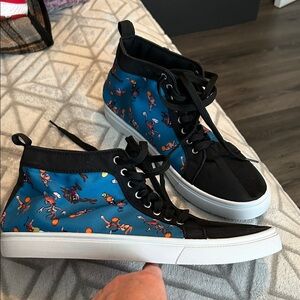 Stylish Black and Blue High-Top Sneakers Space Jam A New Legacy men’s size 11